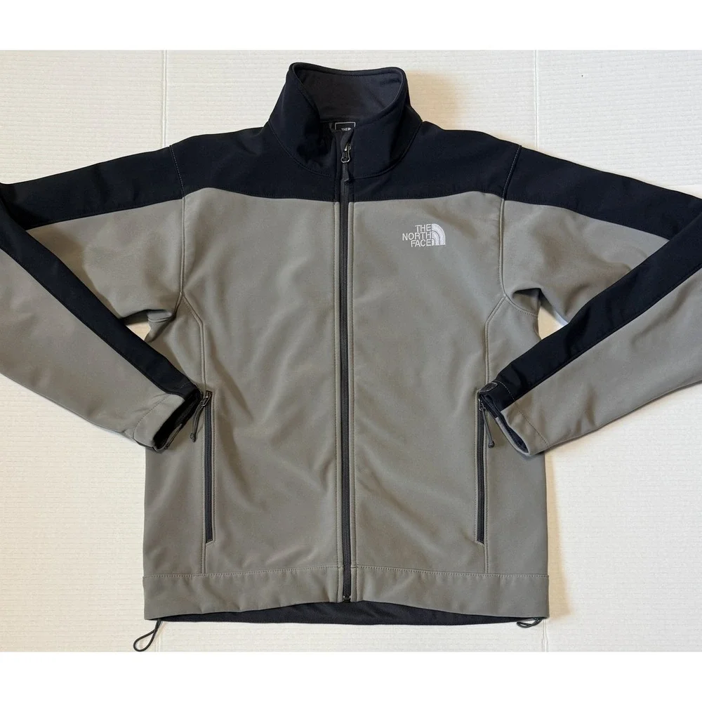 THE NORTH FACE Apex Bionic - Men's Jacket Gray Black Softshell Windproof - Small